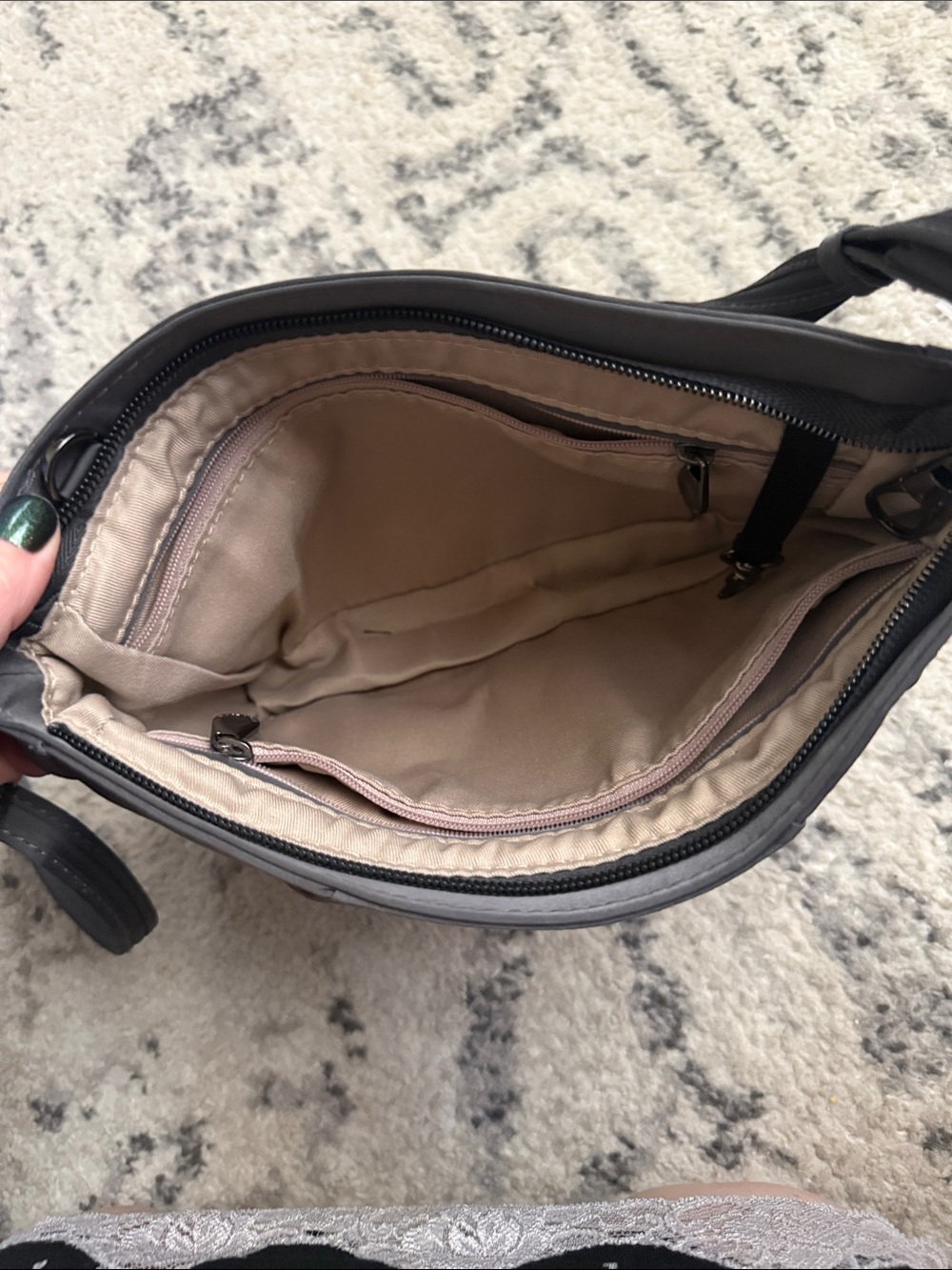 Travelon Gray Crossbody Organizer Messenger Bag - Picture 3 of 12